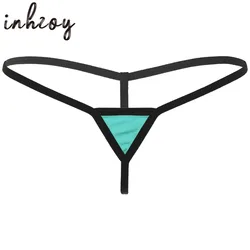 Kadın Mini G-String t-geri tanga iç çamaşırı seksi See-through Mesh dantel mikro Bikini külot dizeleri külot iç çamaşırı iç çamaşırı