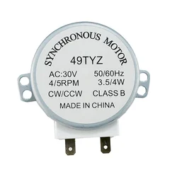 49TYZ Galanz Microwave Oven Synchronous Motor 5/6 r/min Rotary Tray Motor 30V 3W Semicircular Axis Class E