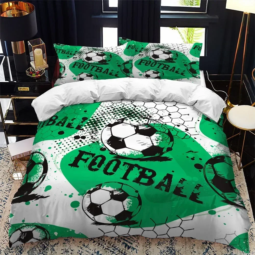 

Soccer FootBall Comfortable Duvet Quilt Cover Pillowcase Bedding Set Children Bedroom Decoration Home Textile