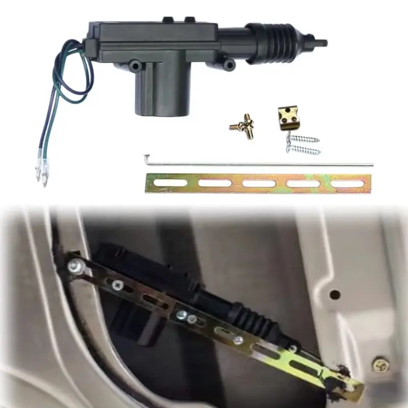 1 Conjunto de Motor Atuador Universal de Alta Resistência para Fechadura de Porta, 2 Fios, 12V, para Sistema de Travamento Automotivo, Kit Tipo Pistola Única