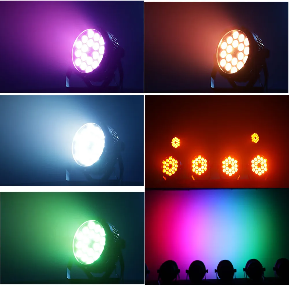 Aluminum IP65 Waterproof Stage Lights 18X18W RGBWA UV 6in1 Led Outdoor Lighting DMX512 Control Professional DJ Equipment