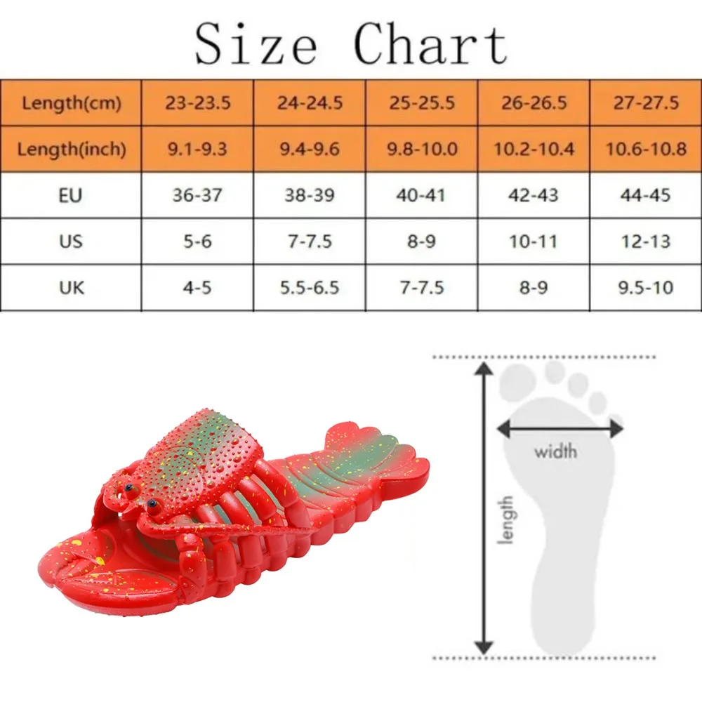 شباشب إبداعية مقاومة للماء على شكل جراد البحر، شباشب خفيفة الوزن غير قابلة للانزلاق، صنادل سميكة ومريحة للزوجين للشاطئ