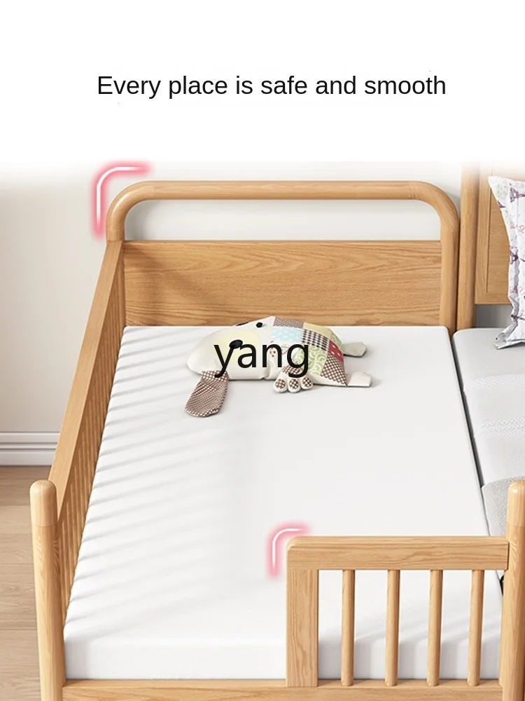 CX Children's Splicing Bed Height Guardrail Widened Bedside Single Bed Solid Wood Baby Babies' Bed