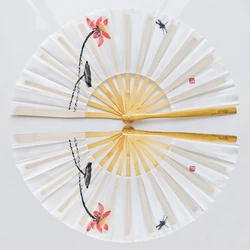 Tai Chi Fan 34cm Bamboo Chinese Kung Fu Fans High Quality Martial Arts Fan Two Hands Fans Lotus Pattern Chooes Wushu Fitness