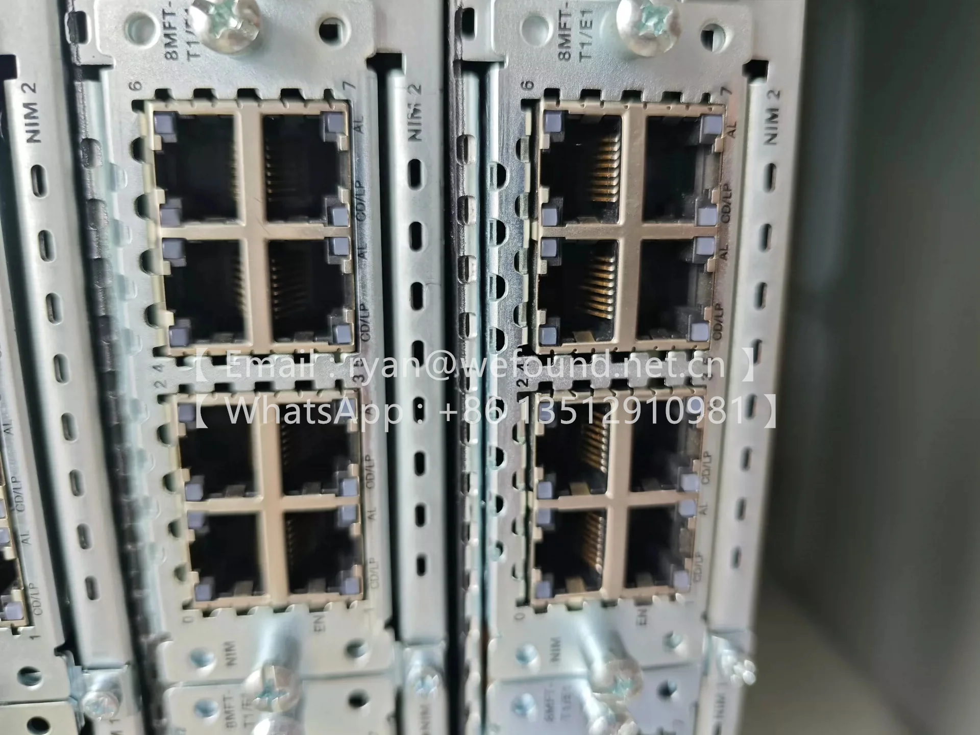 NIM-2MFT-T1/E1   NIM-4MFT-T1/E1  NIM-8MFT-T1/E1  Voice and WAN Network Interface Module