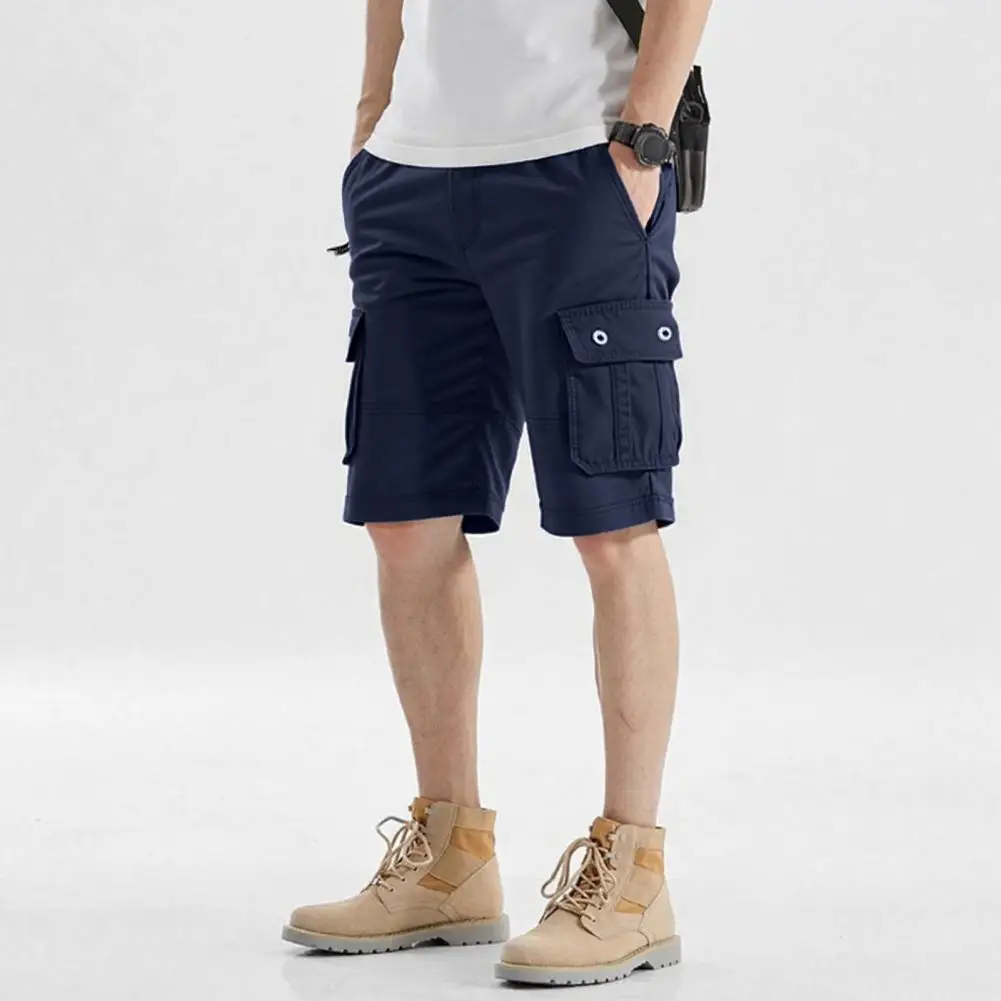 

Work Pants Men's Soft Breathable Cargo Shorts with Pockets for Outdoor Sports Work Solid Color Casual Trousers