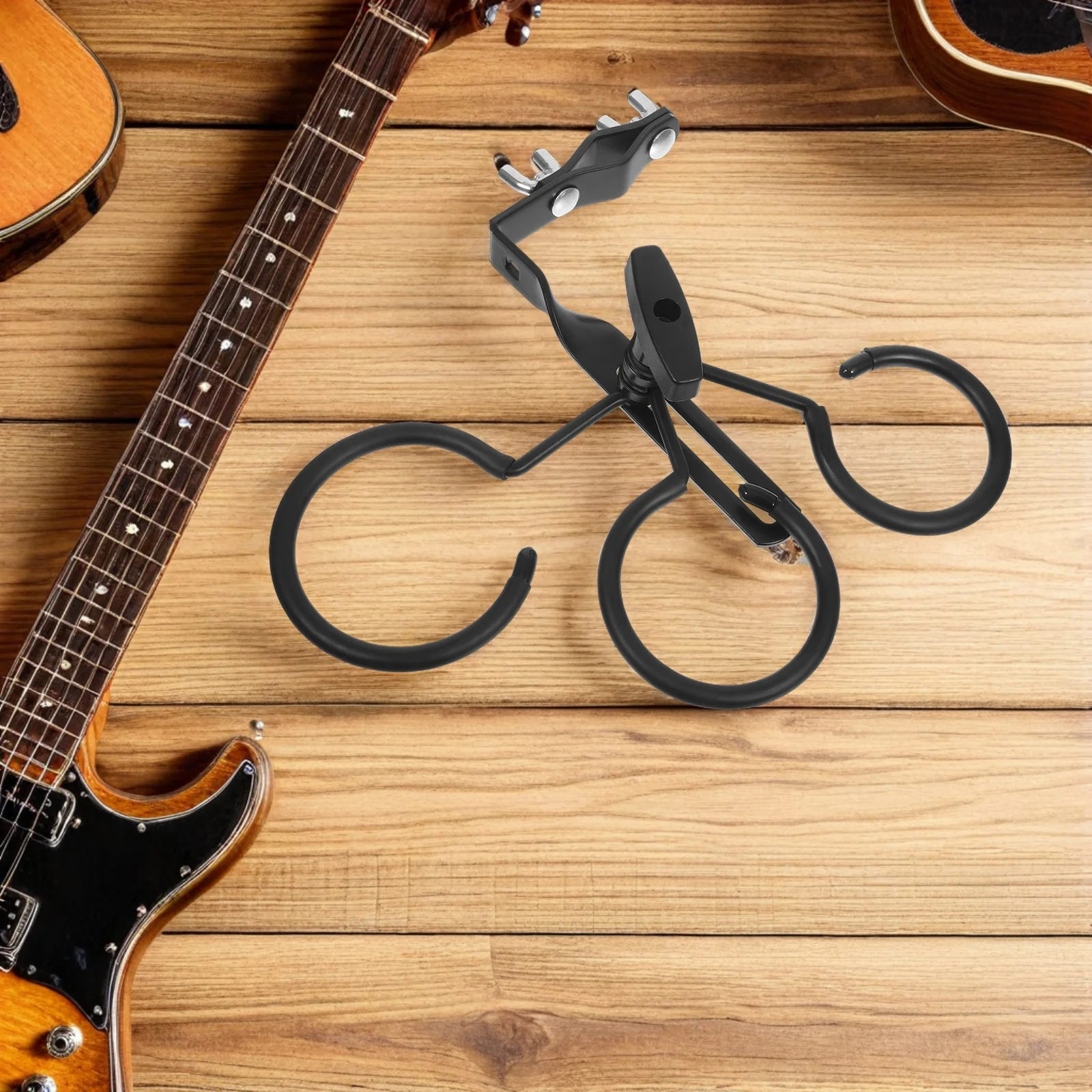 

Triple Mute Holder Rack Brass Instrument Mute Stand Metal L-Shaped Extension Clip Universal Organizer for