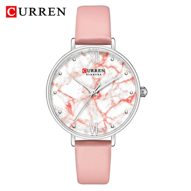 

CURREN 9045 Fashion Women's Quartz Watch Elegant Thin Dial Waterproof Leather Strap Simple Casual Ladies Wristwatch reloj mujer