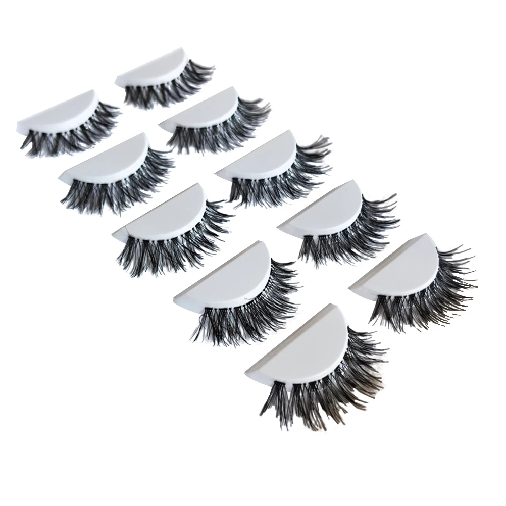 Cílios postiços naturais, longos, grossos, cruzados, densos, mulheres, chique, festa, maquiagem diária, extensão, pontas de cílios postiços para olhos