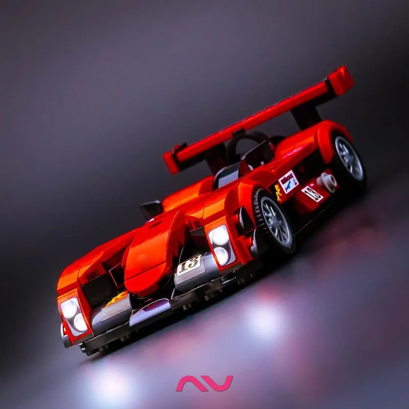 MOC-237691 새로운 LMP-1 아이코닉 스포츠카 레이싱 빌딩 블록 모델, 327개 부품, 소년과 어린이를 위한 생일 선물 장난감