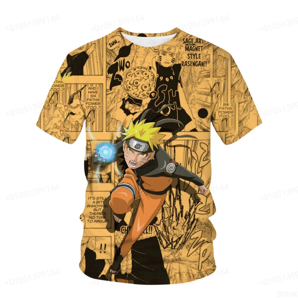 تي شيرت رجالي ساسوكي بنين بنات تي شيرت ثلاثية الأبعاد طباعة ناروتو كم قصير Akatsuki تي شيرت رجالي أنيمي المتضخم الرجال الملابس