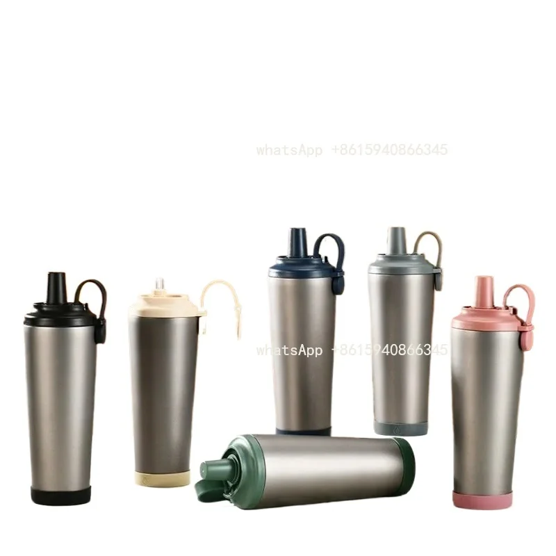 

830ml Large Capacity Pure Titanium Insulated Cup, Double Wall Vacuum Flask with Magnetic Handle, High Appearance Water Bottle