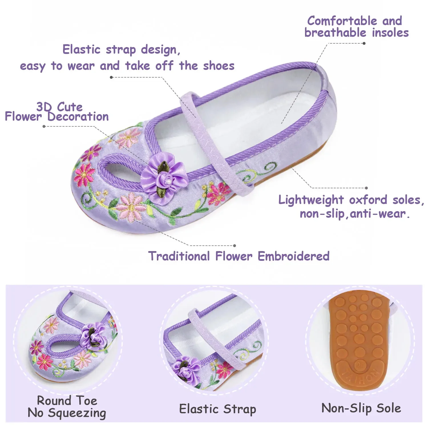 أحذية مسطحة مريحة غير رسمية للفتيات الصغيرات للأطفال بنفس النمط من Encanto Mirabel Isabela Madrigal أحذية تنكرية للحفلات الكرنفالية #6