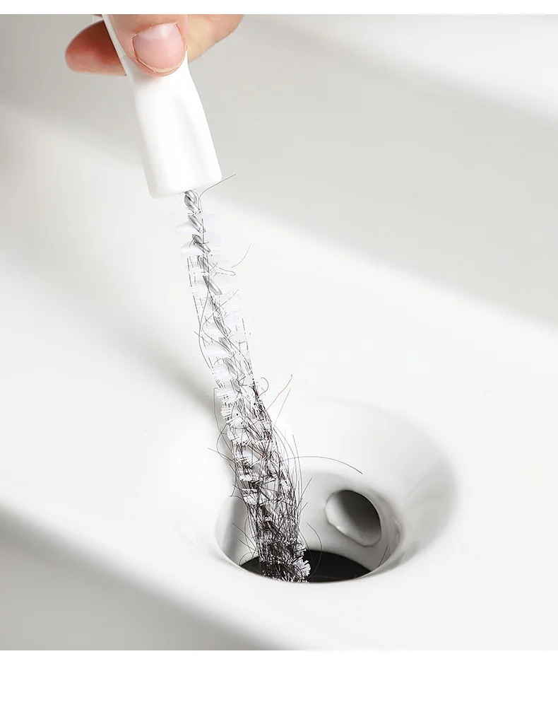 3126 45cm Pipe Dredging Brush Bathroom Hair Sewer Sink Cleaning Brush Drain Cleaner Flexible Cleaner Clog Plug Hole Remover Tool
