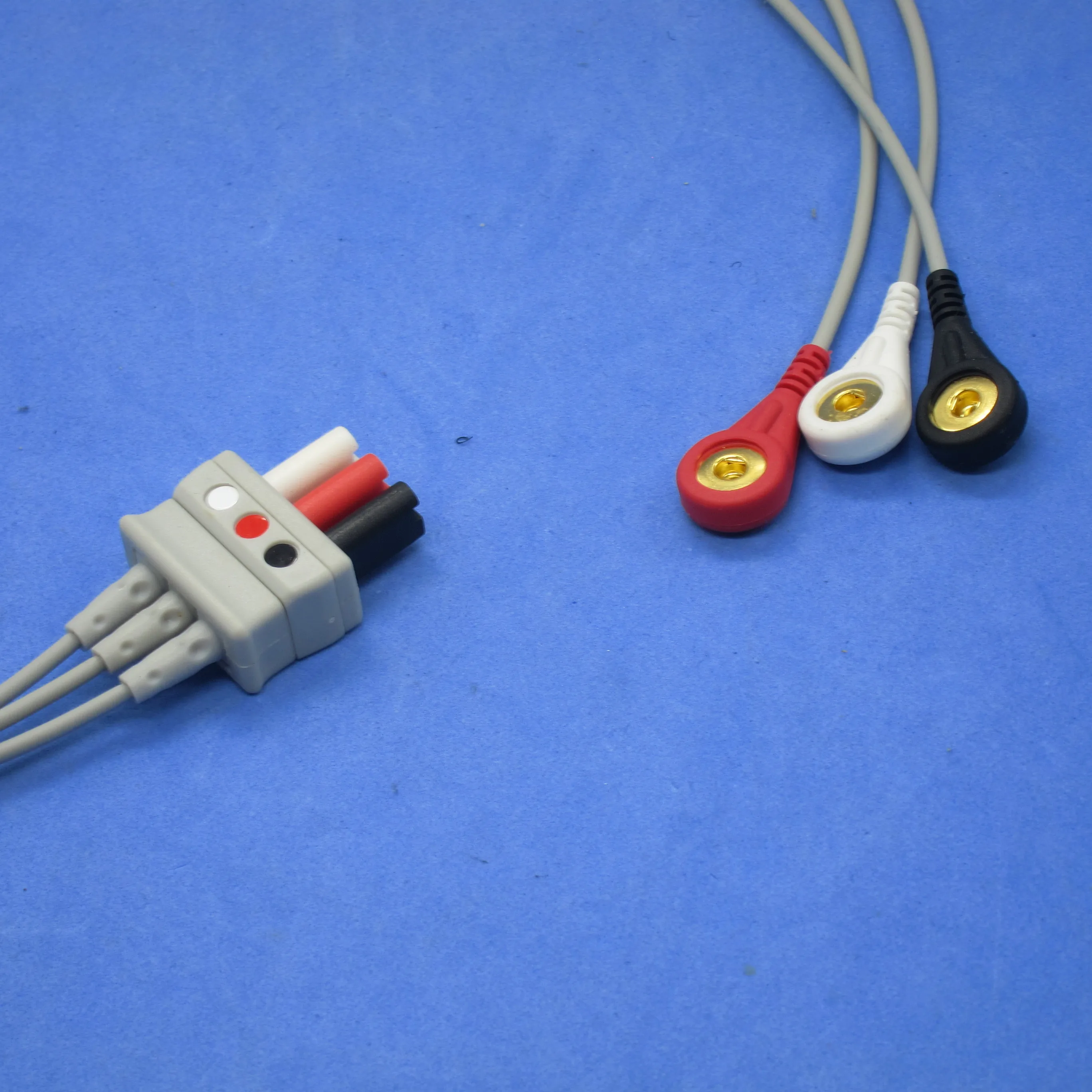 For min*dr*ay MEC1000/2000, PM 7000/8000/9000 Holter Recorder ECG Patient Cable 3/5 Leads Snap/Clip AHA Standard