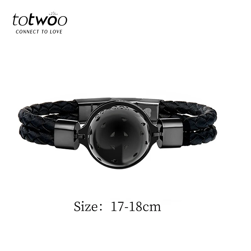 

TOTWOO Long Distance touch Light up&Vibrate Bracelets for Men,We Bold & We Bloom Smart Bracelets for Love Gift for lover