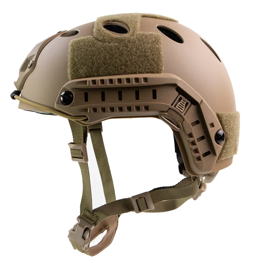 NONE Schneller taktischer Helm, verstellbarer Knopf, verdicktes ABS, Outdoor-Luftpistolen-Schießen, CS-Schutzausrüstung, geeignete Kopfgröße 55–60 cm 4