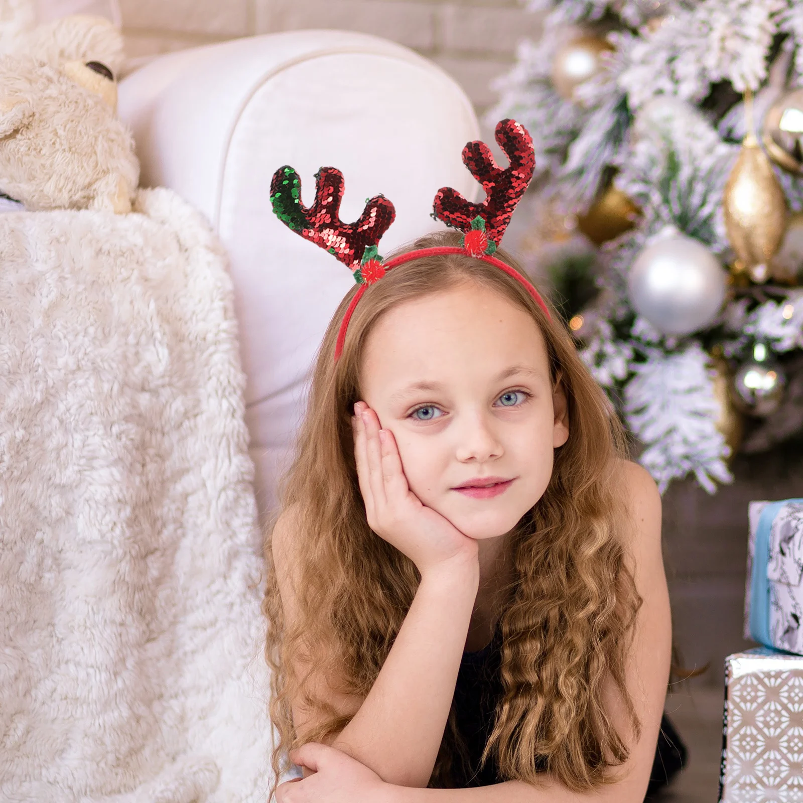 

5Pcs Christmas Headband Lovely Hair Wear for Kids Adults Holiday Party Xmas Costume Accessories Decorative Unique Hairband