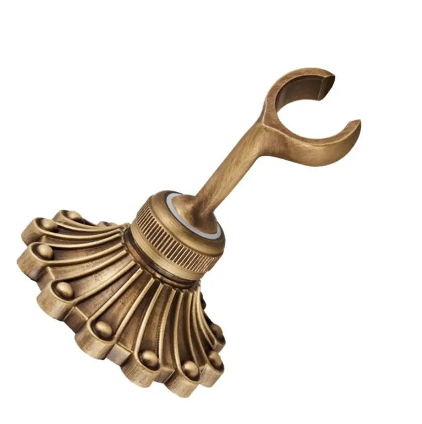 Bronze vintage Hand-Held Shower Wall-Mounted Socket, Pure Copper Telephone Handset Spray Head Fixing Frame, Bracket, Fork Fixing