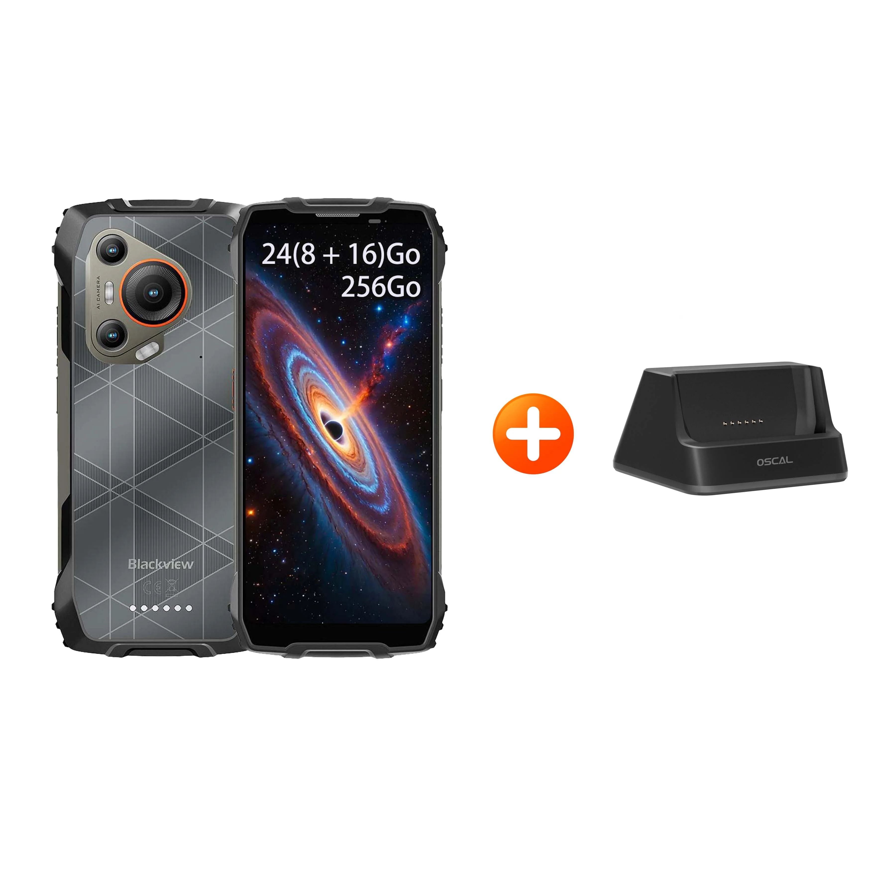 BLACKVIEW BL7000 5G robuuste AI-smartphone [geen EU-stekker] Android 15 24 (8 + 16) GB 256 GB 6,78 '' 120 Hz 7500 mAh 33 W NFC mobiele telefoon