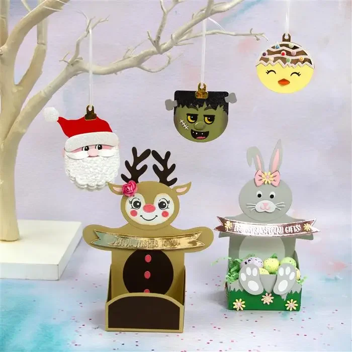 FriendsSeasonal Merry Christmas Funny Pumpkin Metal Cutting Dies Silicone Stamps Scrapbooking Stencil Photo Album Card DIY Pape