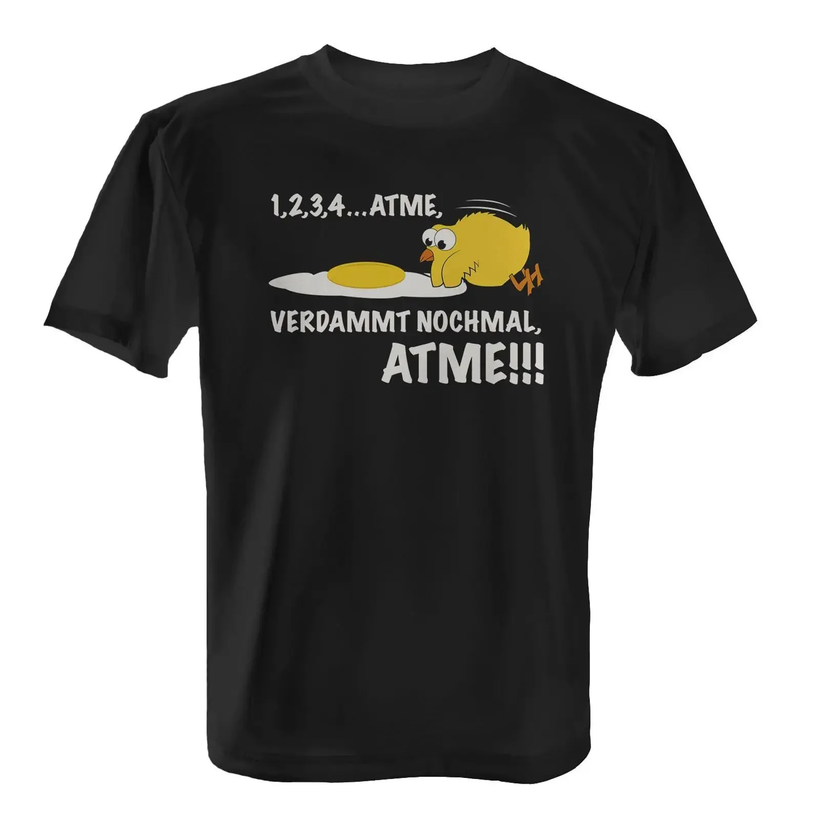Fashionalarm Men's T Shirt with Atme Verdammt Nochmal German Language vintage Washed Unisex Breathable Comfortable Stretched