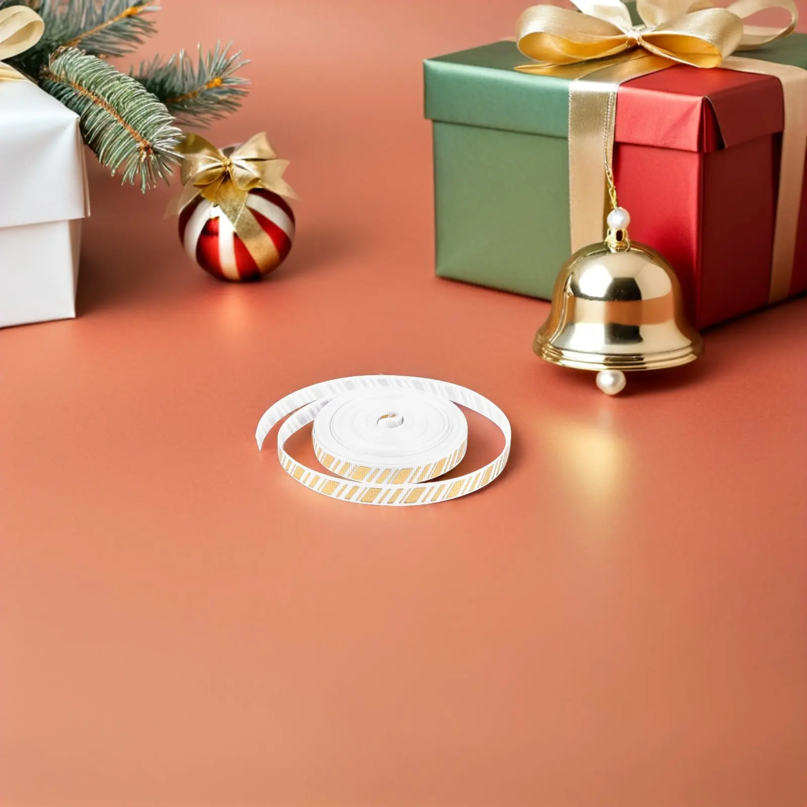 3 Rolls Christmas Ribbon Luxury Decorative Holiday Ribbon for Present Wrapping Xmas Party Decoration DIY Crafts Supplies Festive view 6