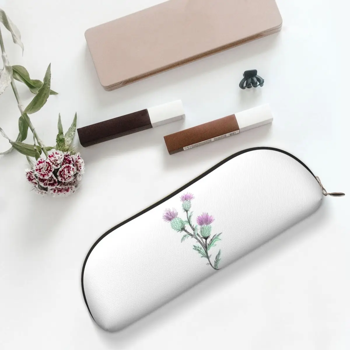 Estojo para lápis de cardo aquarela, suporte para caneta, armazenamento de artigos de papelaria, grande capacidade, caixa de lápis, presentes para meninos e meninas