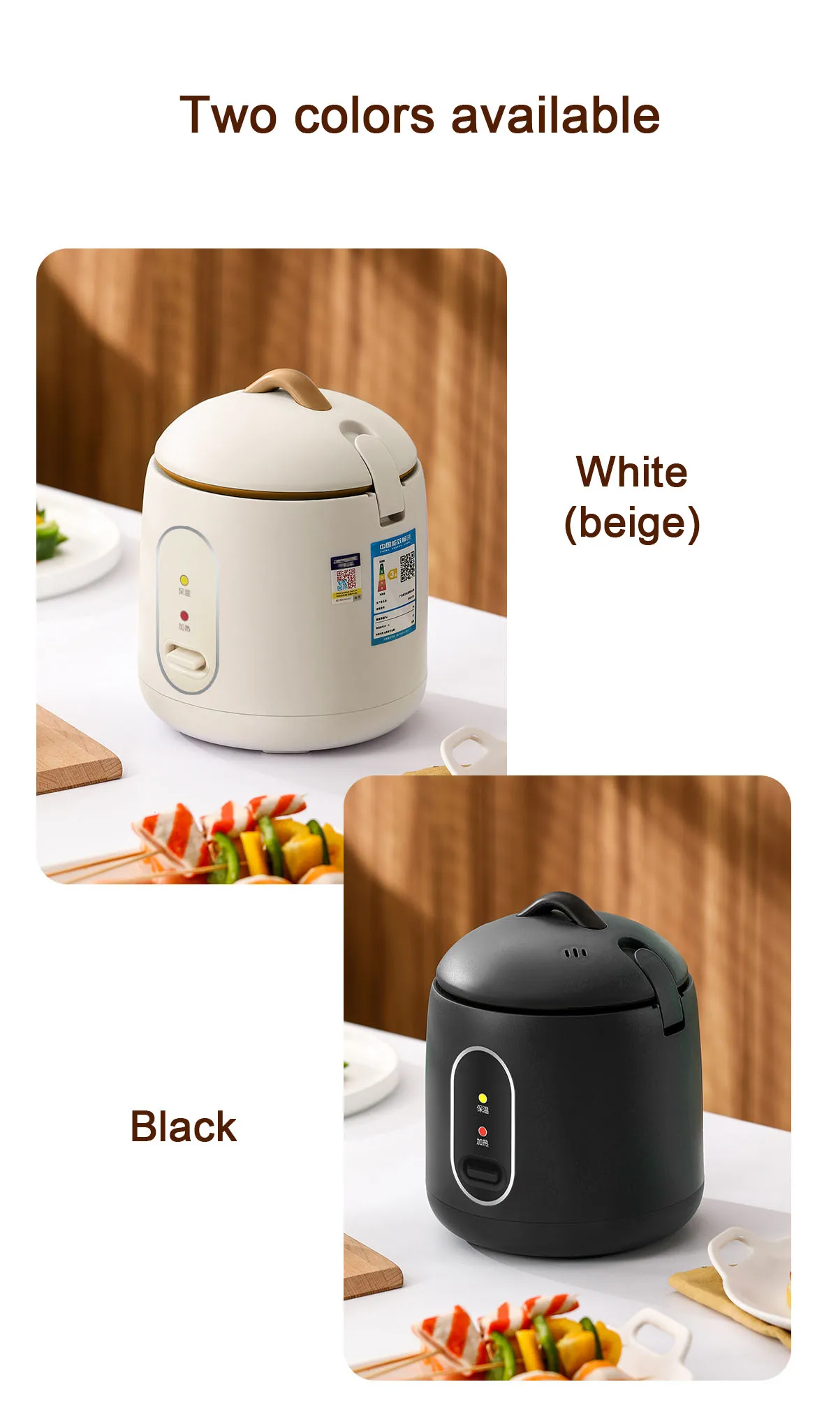 DMWD 1.2L Mini Electric Rice Cooker Multi-function 1-2 People Porridge Soup Small Cooking Machine Non-Stick Food Steamer