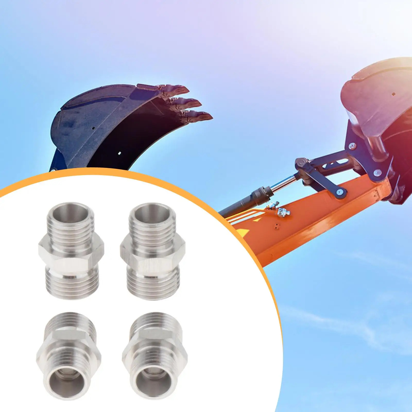 

4 шт. 115757 фитинги адаптеры M14x1,5 мм до M16x1,5 мм обновление оборудования металл техническое обслуживание прочный для разъема мини-экскаваторов