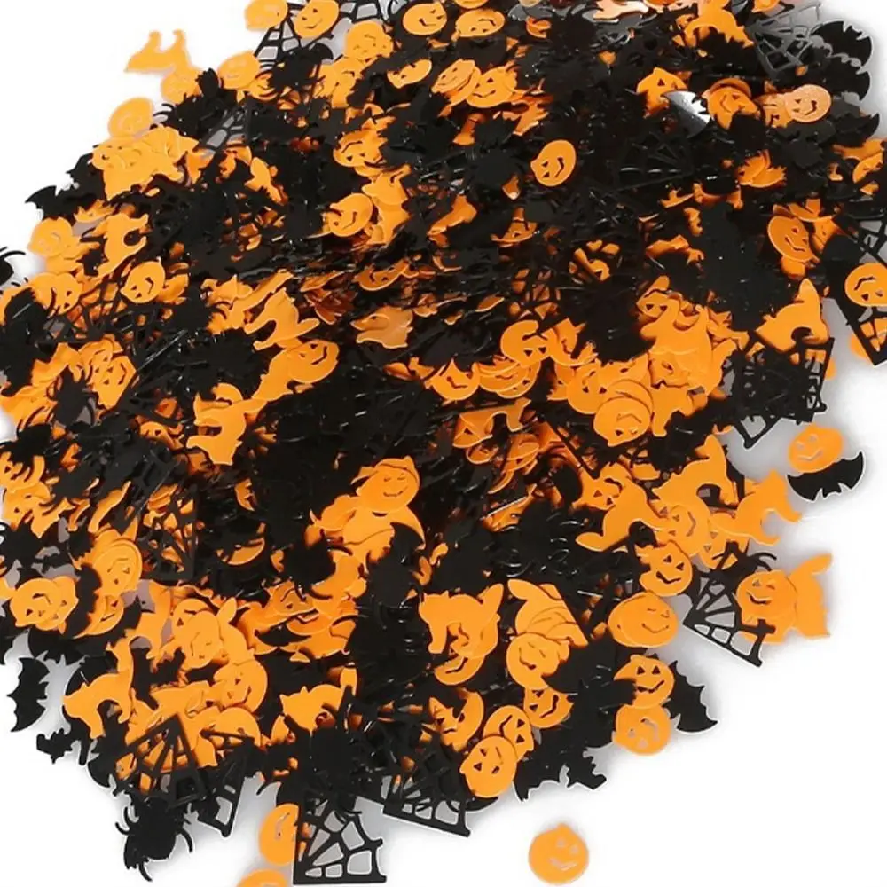 

Pumpkin Spider Halloween Confetti Glitter Decorations PVC Cartoon Table Confetti Witch Bats Halloween Party Decor Holiday Decor