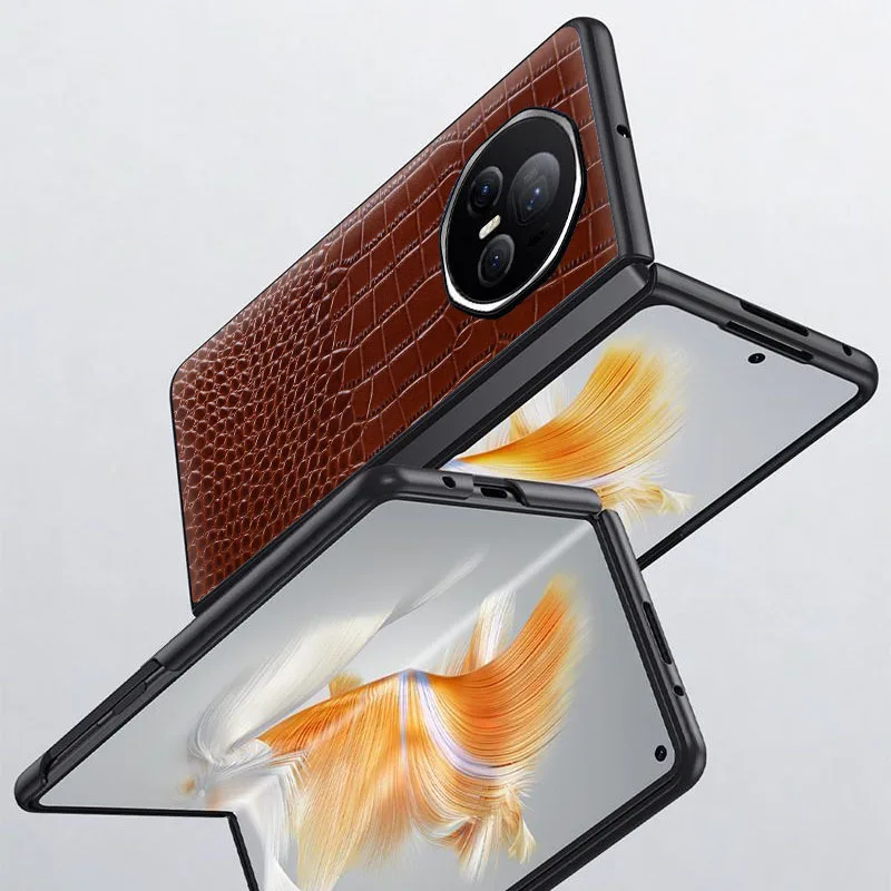 

Wobiloo Luxury Genuine Leather Wallet Business Phone Case For Honor Magic V3 VS3 Cover Credit Card Slot Cover Holster Cases