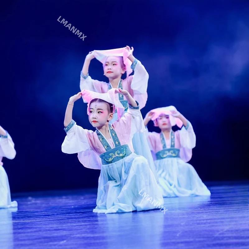 

Children's classical dance performance costume, Han Tang dance, Chinese style ancient costume dress