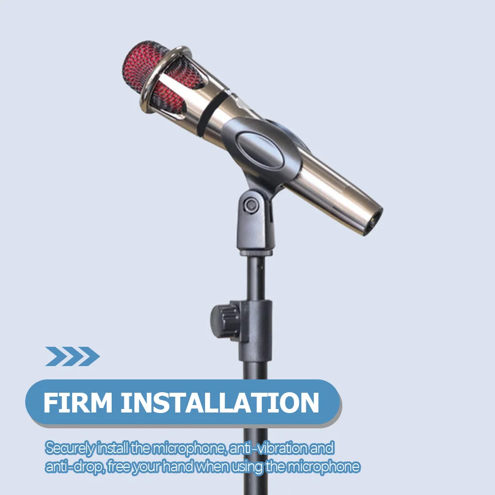 

8Pcs Universal Microphone Clip Holder Durable Plastic Mic Clamp Antidrop for Stage Performances Radio Broadcasting