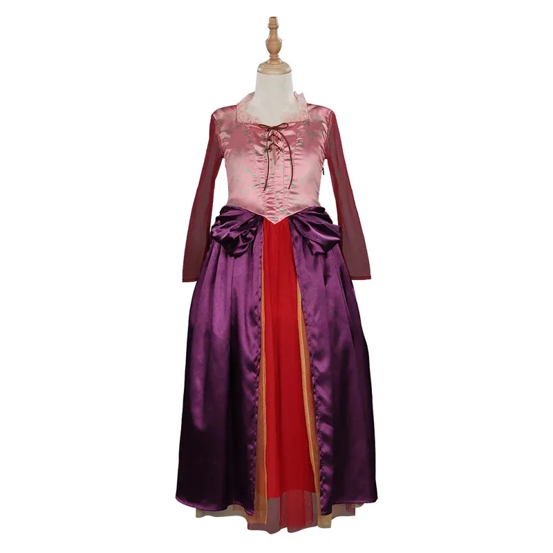 

asdh8@Kids girls Hocus Cosplay Witch Sarah Sanderson Children Halloween Costume Long Sleeve Dress Outfits Carnival SuitCOS