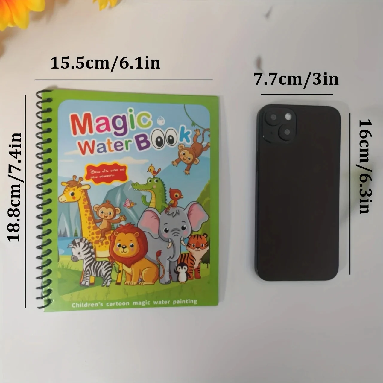 1 Book+1 Pen Reusable Coloring Book Water Painting Book Sensory Early Education Puzzle Drawing