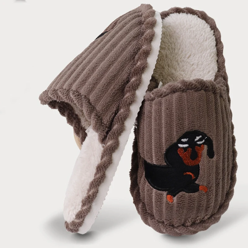 Winter Warm Slipper Women Sausage Dog Puppy Fluffy Fur Plush Indoor Lazy Female Thermal Furry Home House Fuzzy Shoe Flat Ladies