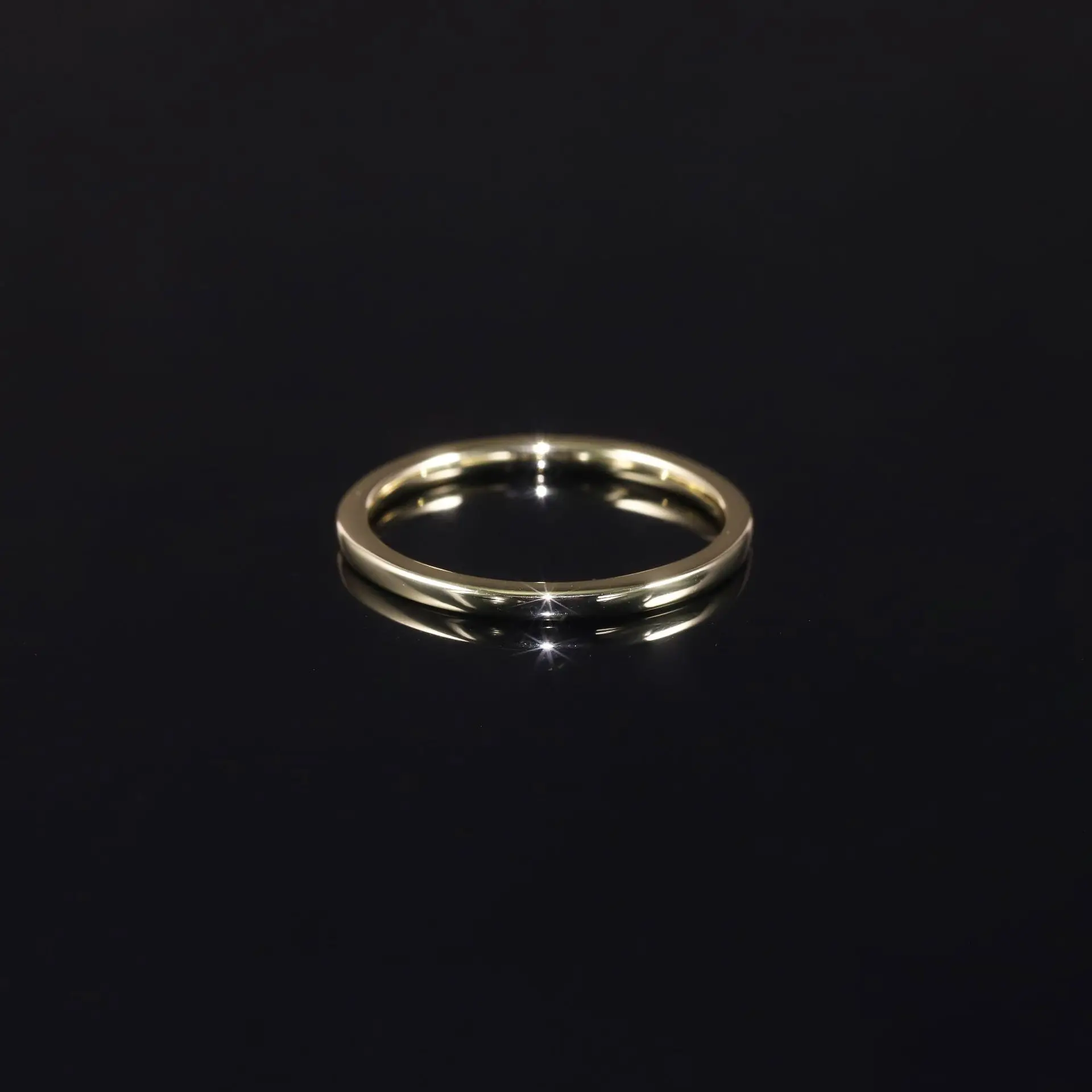 MuShan Jewelry S925 Sterling Silver Gold-Plated Plain Gold Ring Classic Fashion Versatile Style A Variety Of Stacked Wear K