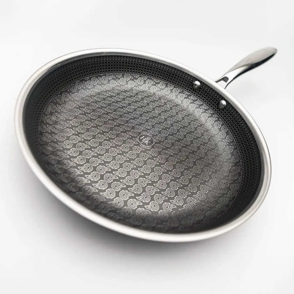 11-Inch Hybrid Frying Pan with Tri-Clad Stainless Steel and PFAS-Free Ceramic Nonstick Coating, PFOA/PTFE/Teflon-Free, Non-Toxic Cookware, Metal Utensil Safe, Works on All Cooktops, Oven Safe