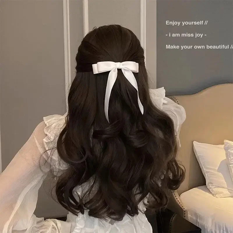 

New Sweet Double Layer Bow Girl Super Immortal Spring/Summer Forest Style Ribbon Hair Clip Fashion Back Head Accessories