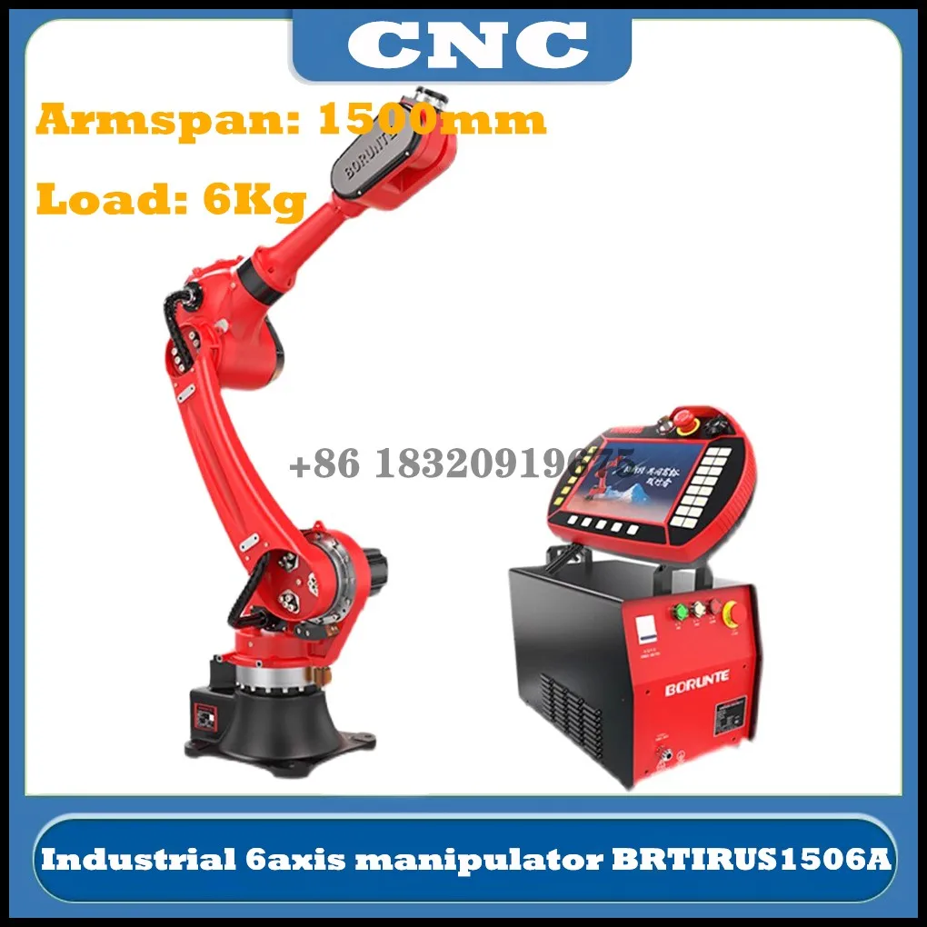 CNC 산업용 6 축 조작기 용접, 자동 적재 및 하역 처리, 팰릿타이징 암 익스텐션, 1500mm, 6Kg, 신제품