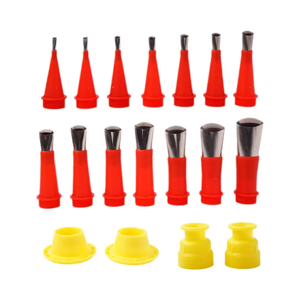 Universal Integrated Rubber Nozzle Tool Kit Reusable 20 Piece Rubber Nozzle Tool For Household Decoration,skirting Treatment New