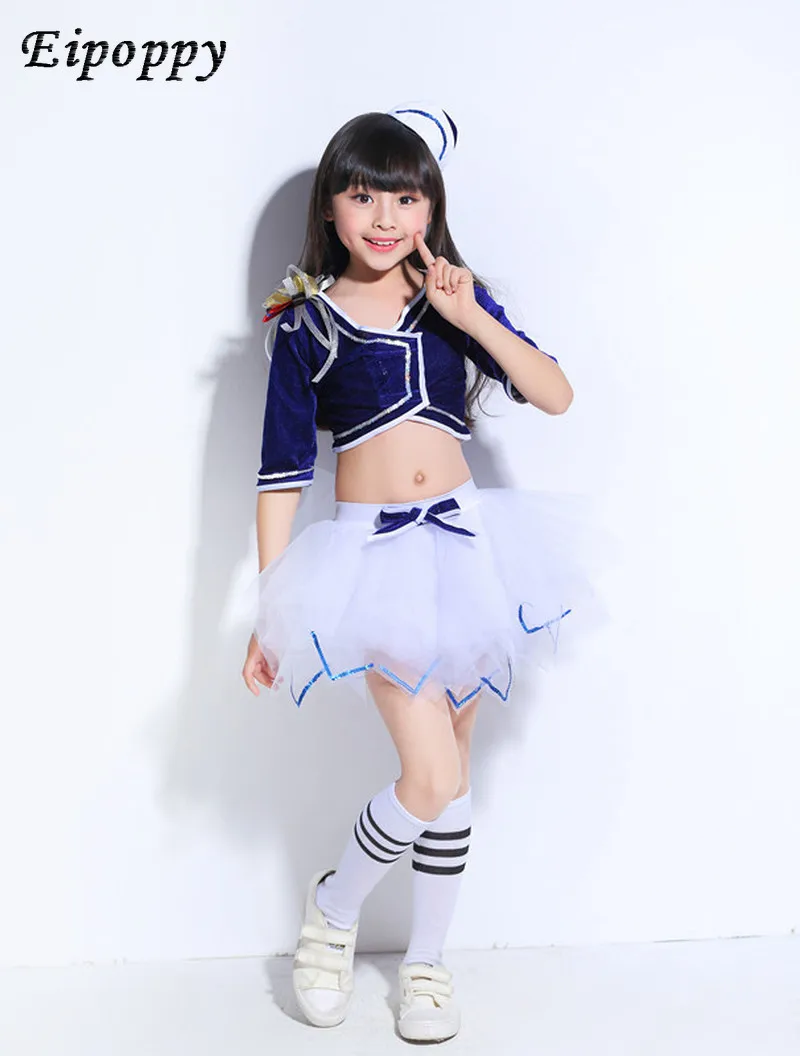 Clothes Children Modern Dance Street Dance Clothing for Girls Jazz Costumes