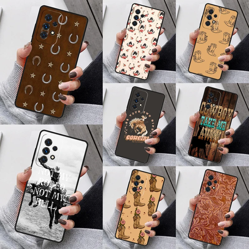 

girly Forest Witch Cowgirl Rodeo Phone Case For Samsung Galaxy S23 S21 S20 FE S24 S22 Ultra Note20 S10 Plus A40 A52 A12 A13 A53
