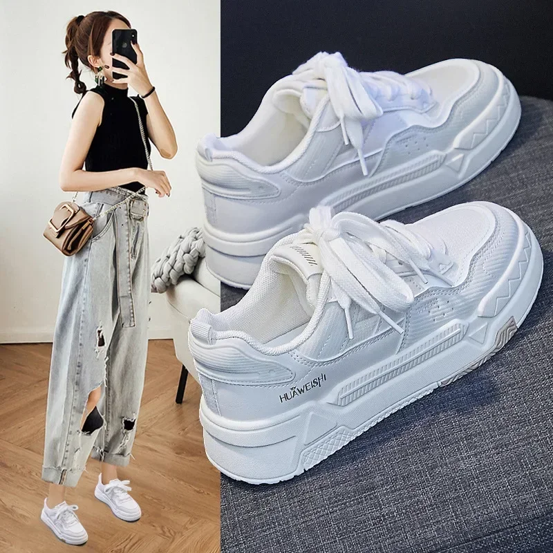 

New Korean Version Students Breathable Casual Sneakers Women Comfortable Soft Bottom Platform Shoes Zapatillas Mujer