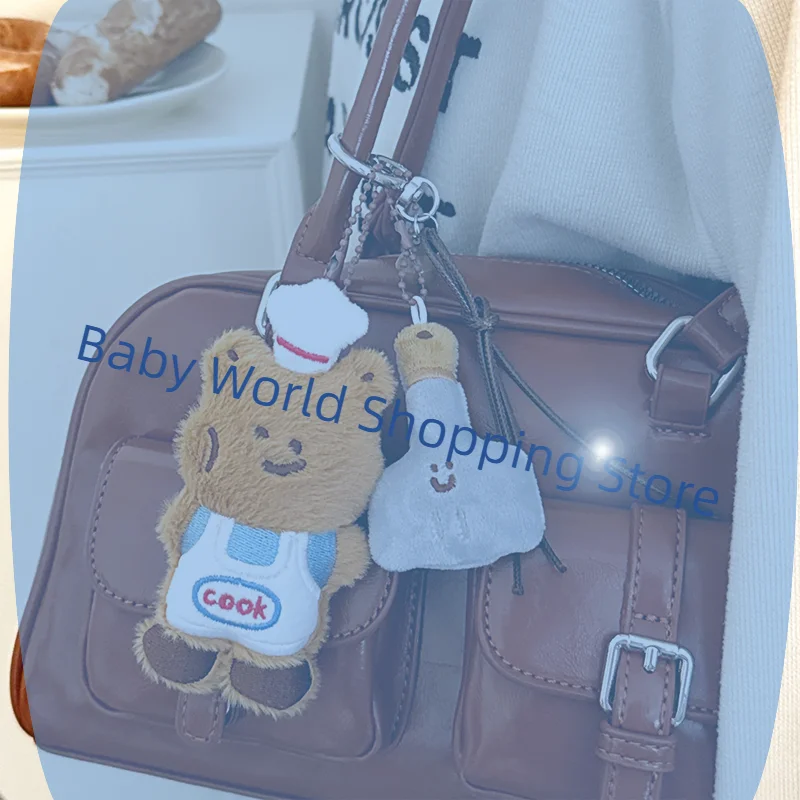 リトルベアぬいぐるみキーホルダー漫画ウサギソフトぬいぐるみペンダント車のキーリングバックパックバッグ装飾子供ギフト