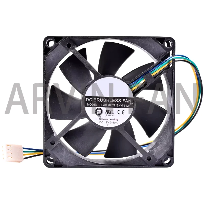 

Brand New Original COOLING REVOLUTION PLA08025S12HH-1-LV 8cm 8025 80mm 12V 0.50A Computer CPU 4pin PWM Cooling Fan