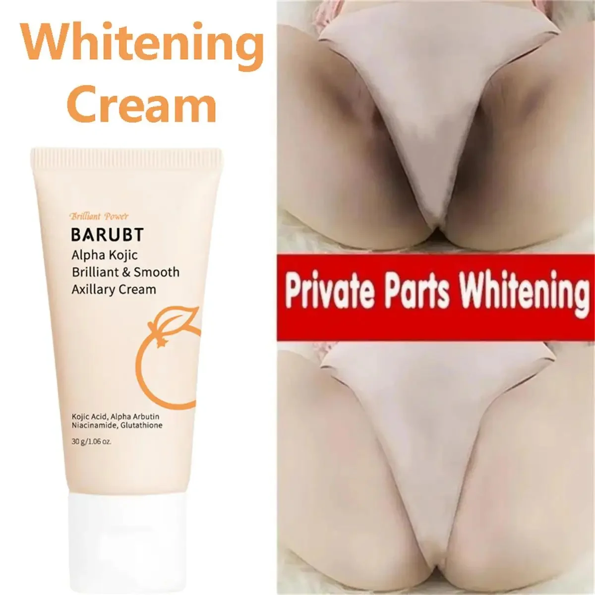 Kojic Acid Smooth Brightening Cream Reduces Melanin Deposition Whitens Joints Private Parts Armpits Moisturizes Body Care