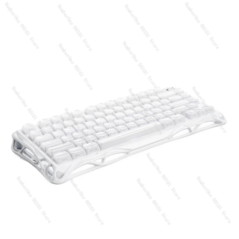 White Aesthetic Mechanical Gaming Keyboard Mouse Set RGB Backlit Compact Ergonomic Wired Combo for Women Office Work PC Laptop
