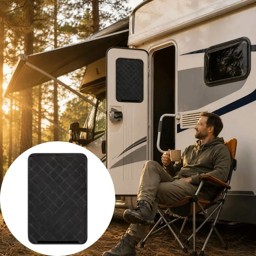 Foldable RV Window Shade Waterproof Thickened Oxford Sunshade Privacy Screen Aluminum Foil Heat Insulation Blackout Window Cover
